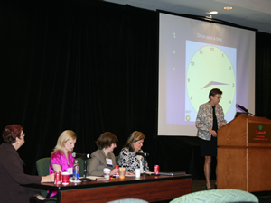 Amelia Langston presenting at the Winship Oncology Nursing Symposium 